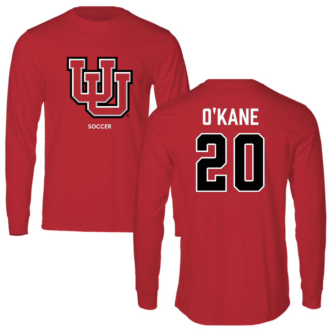 University of Utah Soccer (W) Red Block Long Sleeve - #20 Katie O'Kane