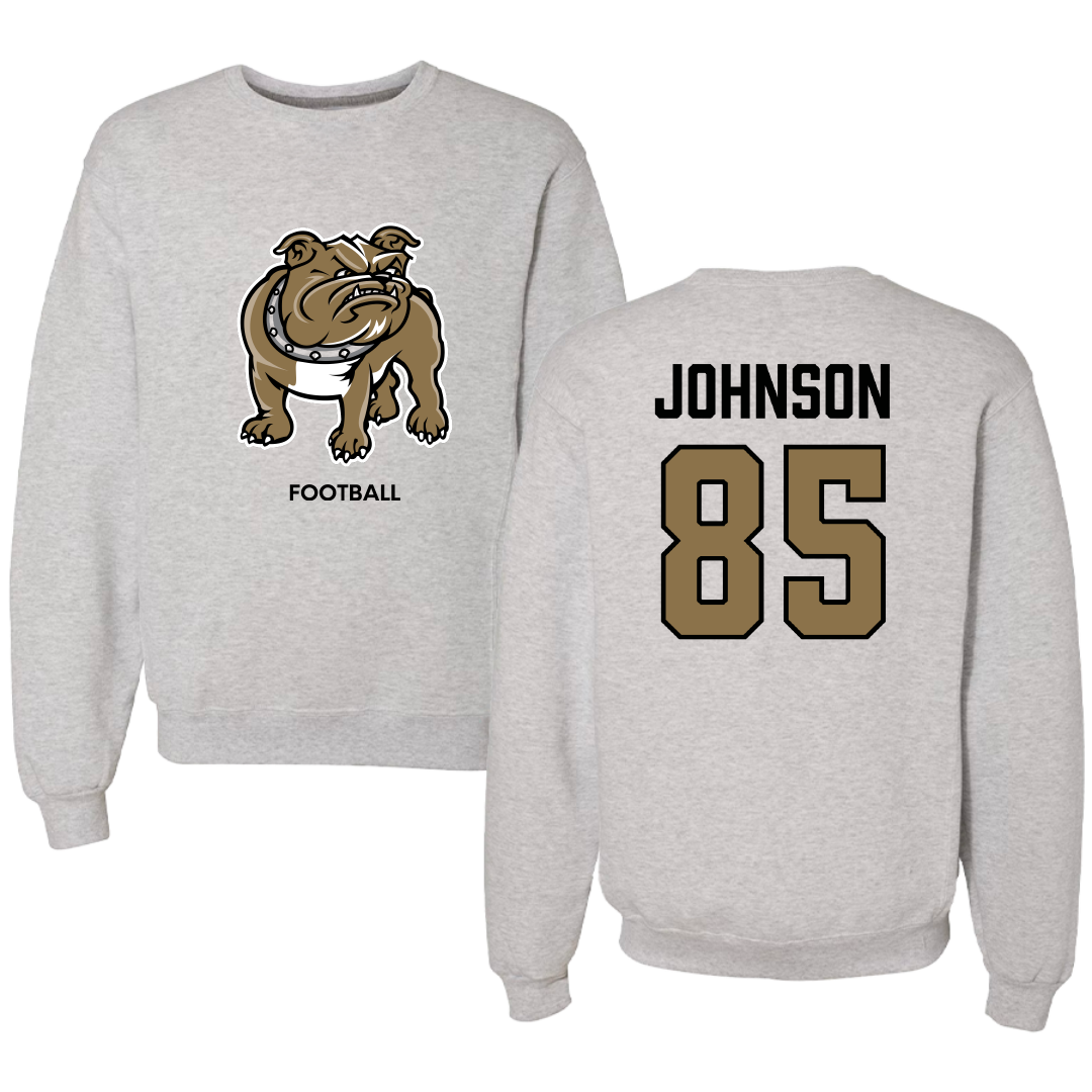 Bryant University Football Light Gray Crewneck - #85 Patrick Johnson