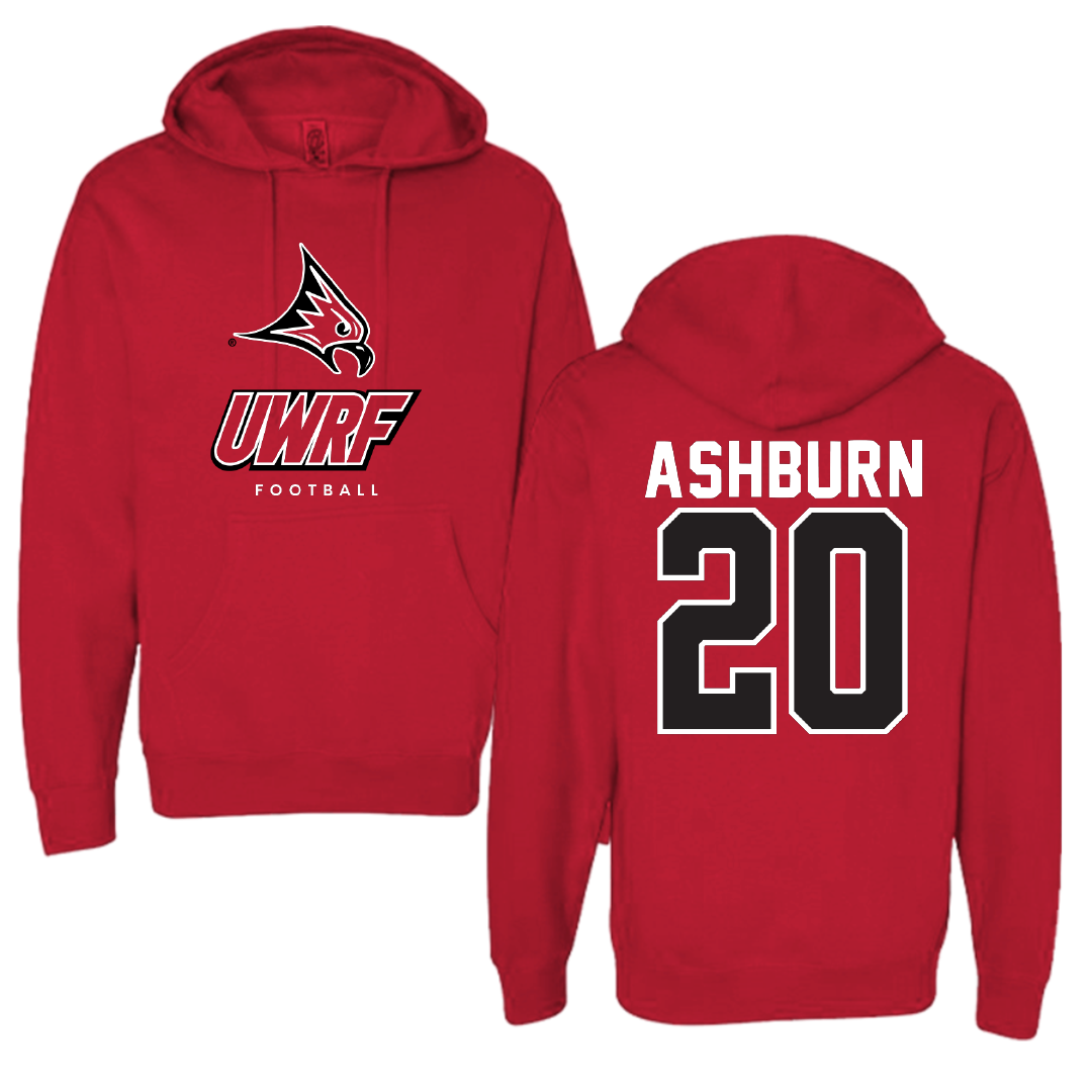 University of Wisconsin-River Falls Football Red Hoodie - #20 Riley Ashburn