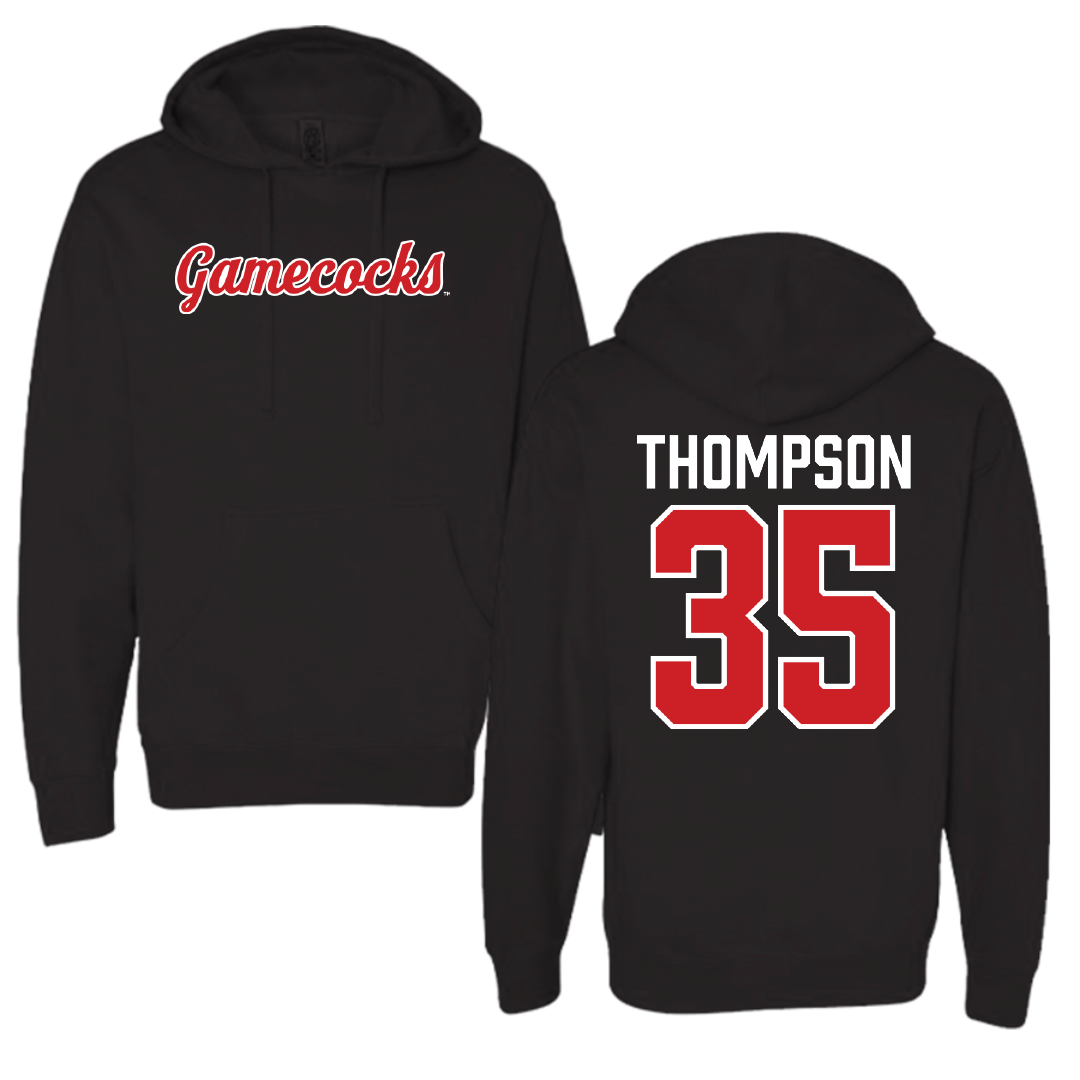 Jacksonville State University Football Black Hoodie - #35 Aidan Thompson