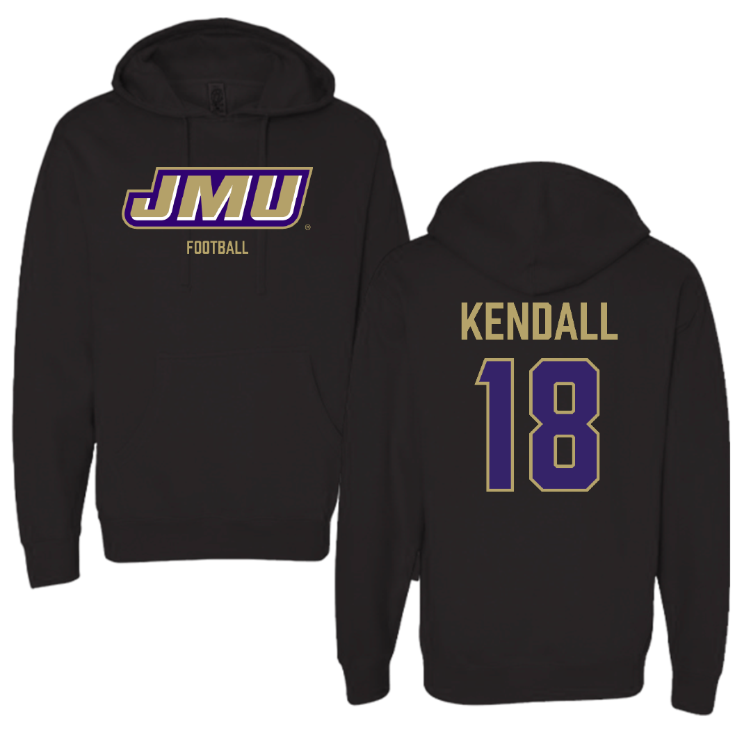 James Madison University Football Black Hoodie - #18 Blake Kendall