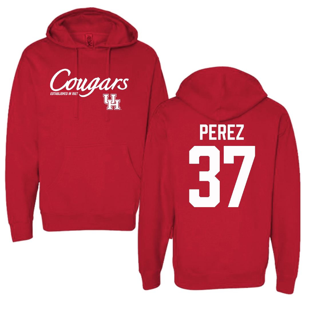University of Houston Baseball Red General Hoodie - #37 Xavier Perez