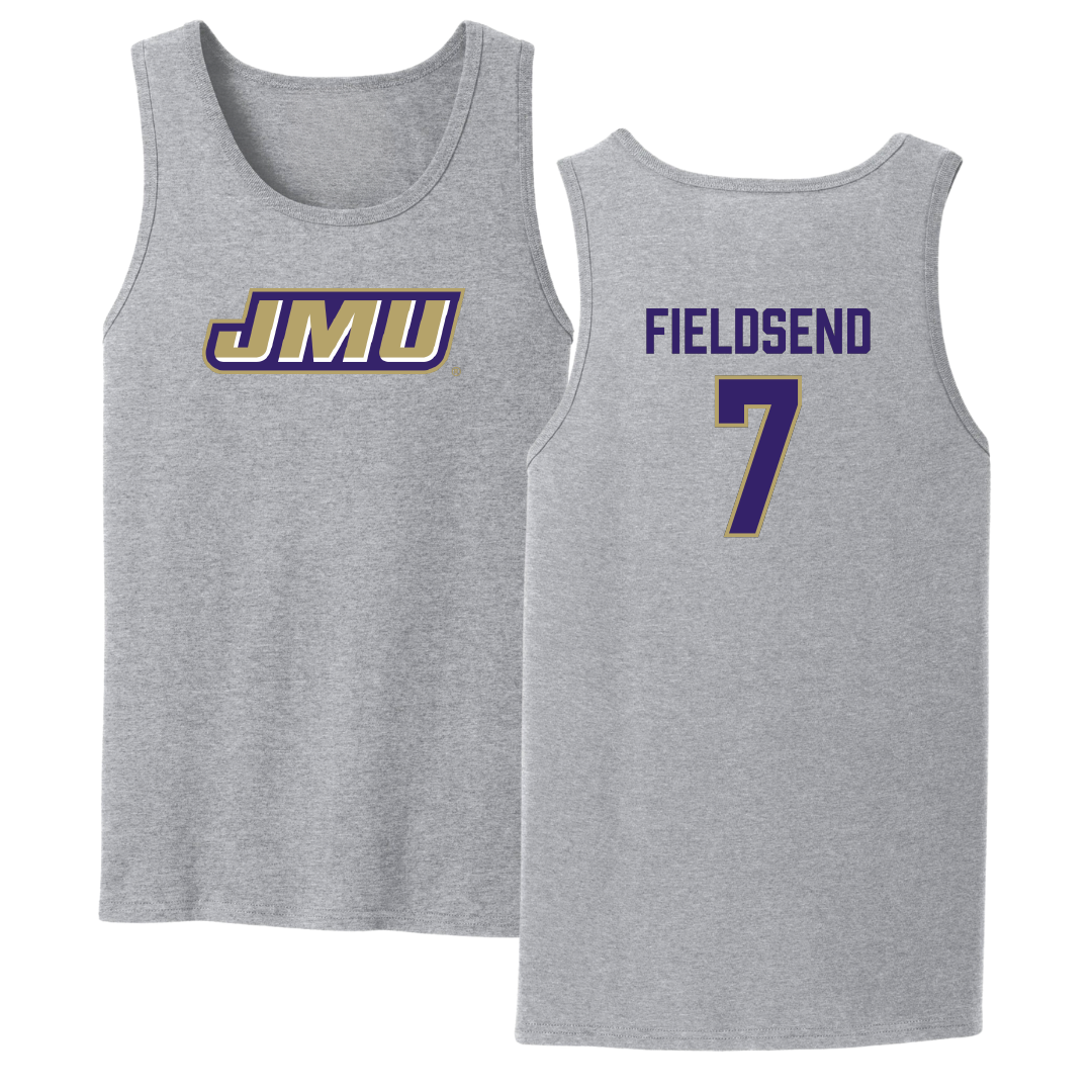 James Madison University Soccer Sport Gray Tank Top - #7 Jeanette Fieldsend
