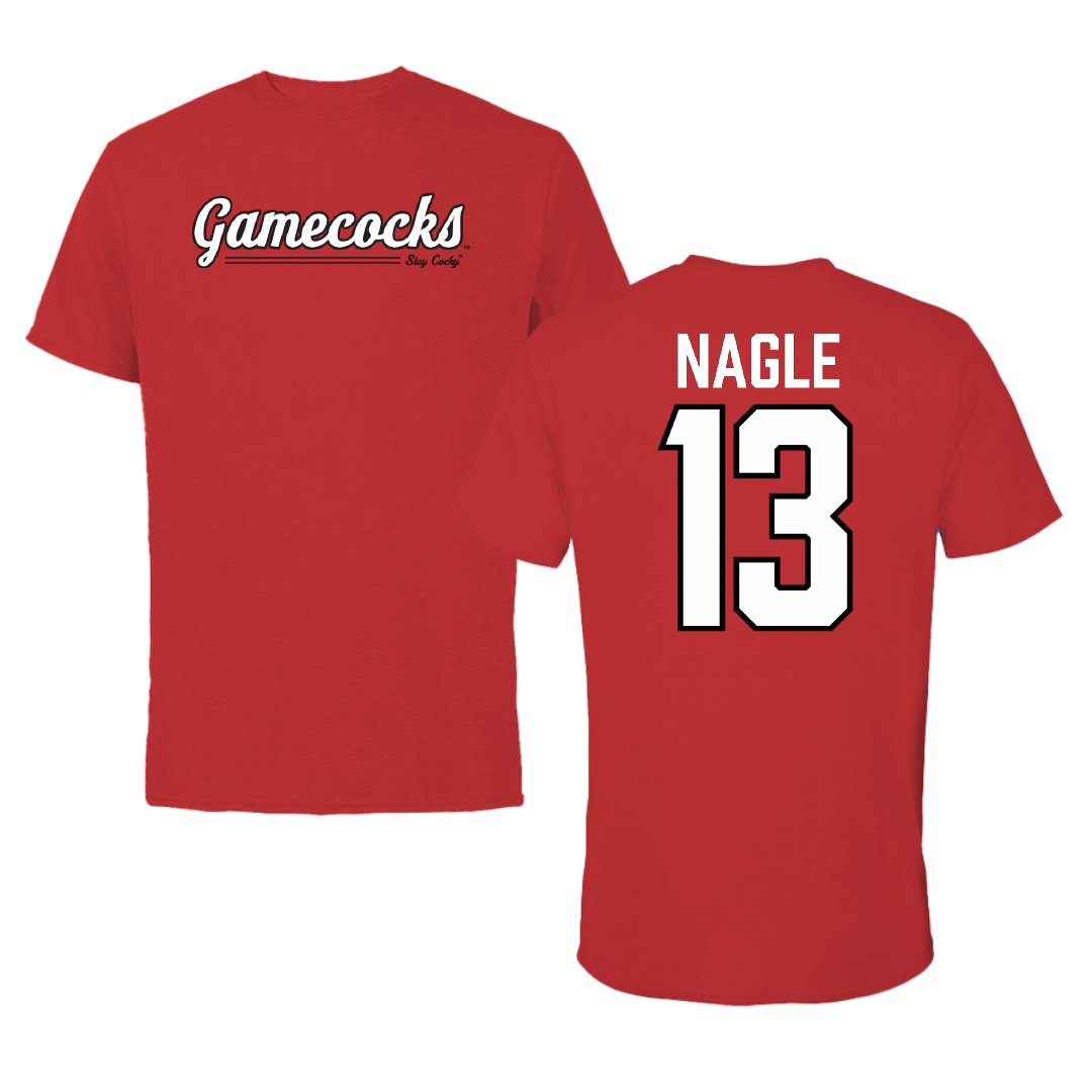 Jacksonville State University Soccer Red General Tee - #13 Tia Nagle