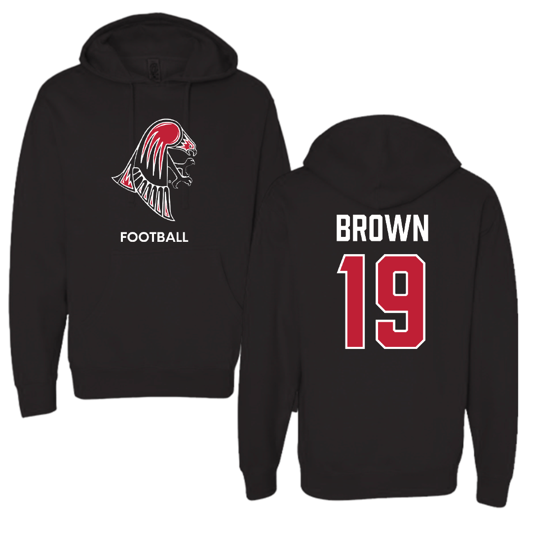 University of Wisconsin-River Falls Football Black Hoodie - #19 Dylan Brown