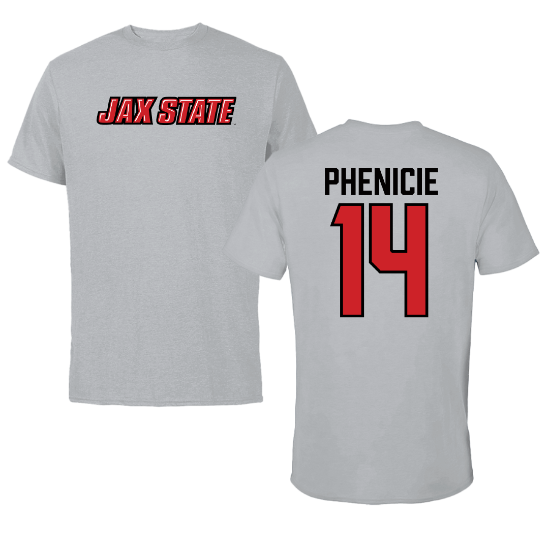 Jacksonville State University Volleyball Sport Gray Tee - #14 Parker Phenicie