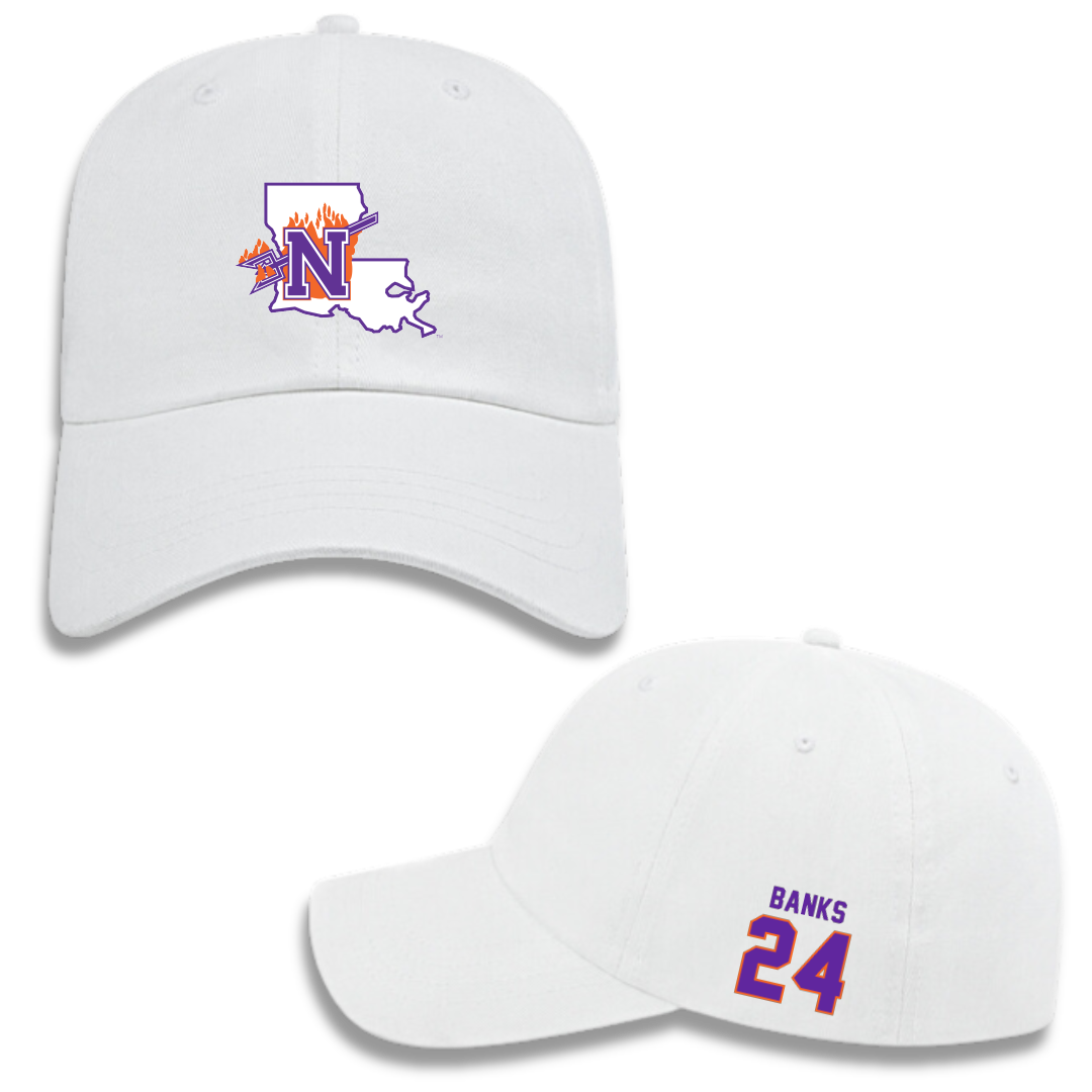 Northwestern State University Football White Hat - #24 Brian Banks