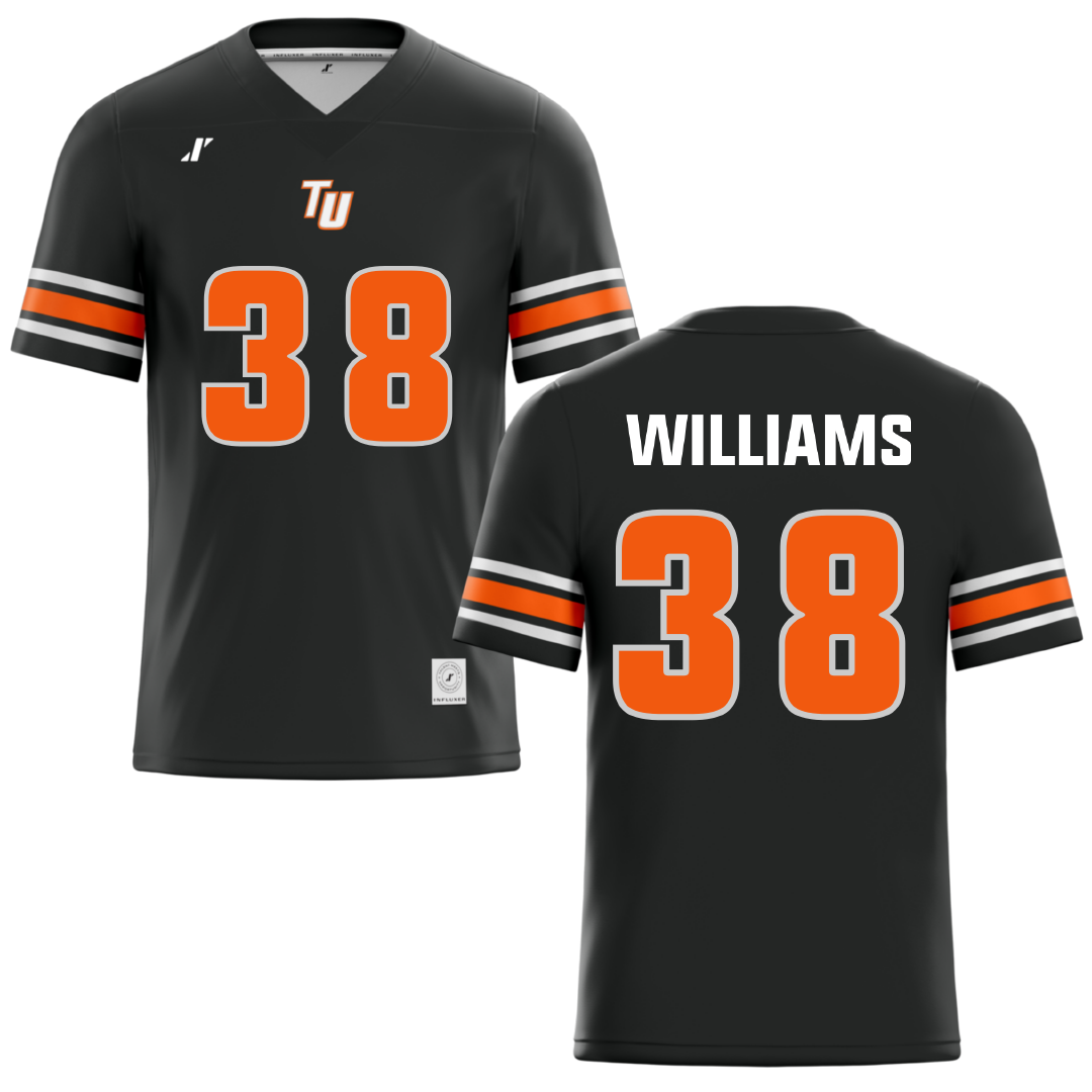 Tusculum University Black Football Jersey - #38 Jeremiah Williams