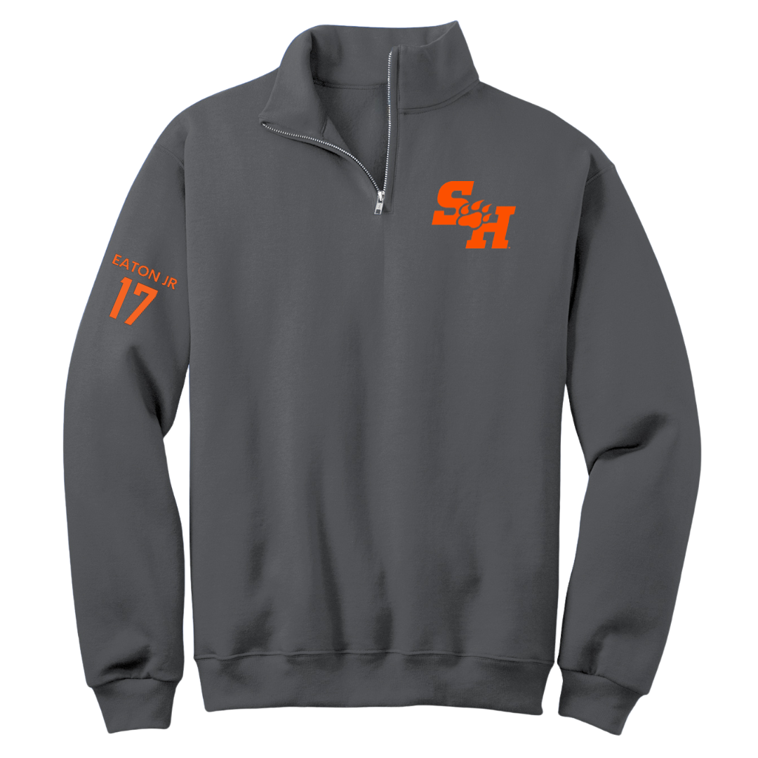 Sam Houston State University Football Dark Gray Quarter-Zip - #17 Christopher Eaton Jr