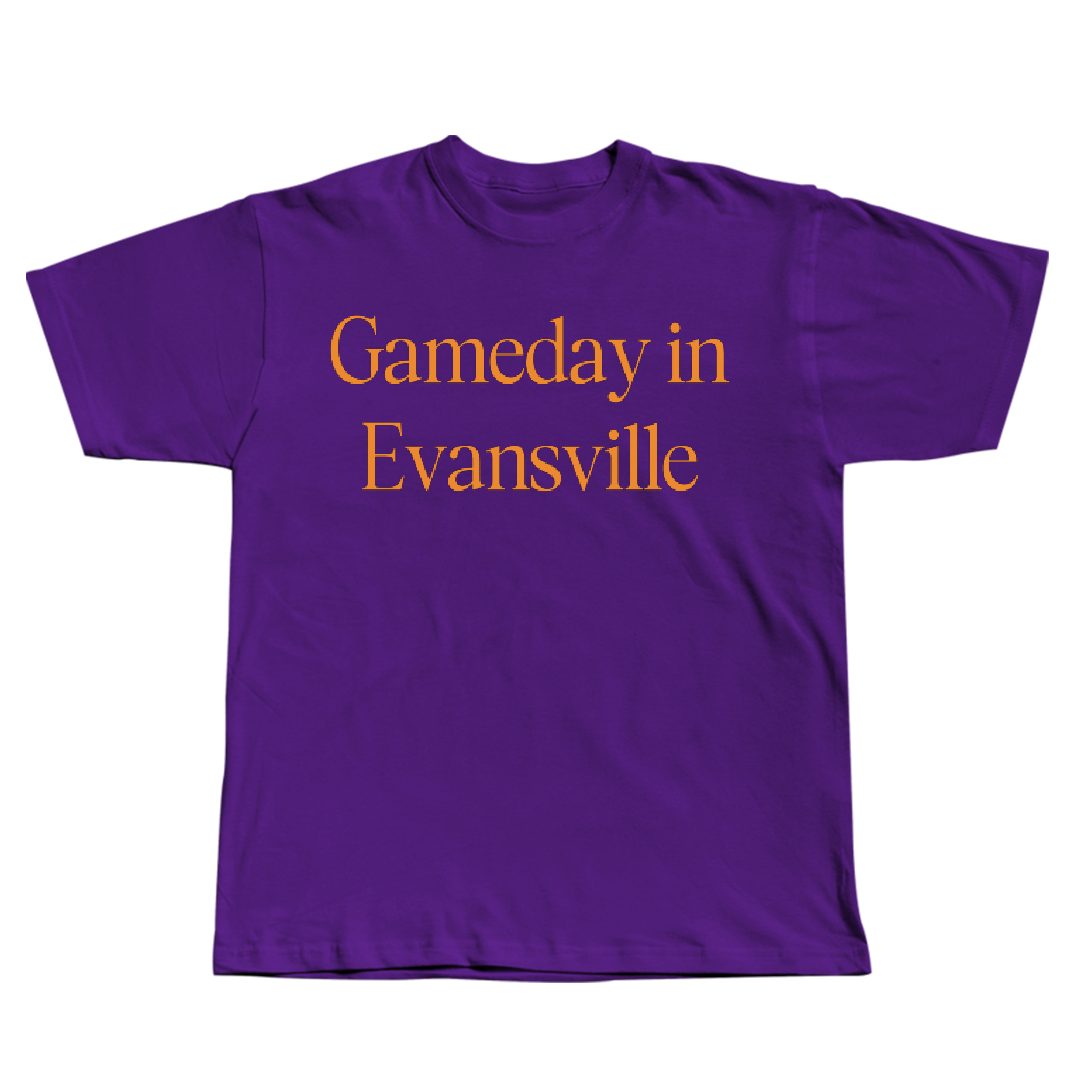 University of Evansville Soccer (W) Purple Gameday Tee - #2 Taylor Johnson