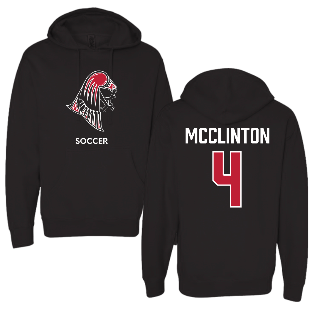 University of Wisconsin-River Falls Soccer (W) Black Hoodie - #4 Aliviah McClinton