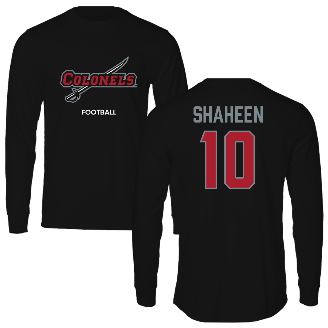 Nicholls State University Football Black Colonels Performance Long Sleeve - #10 Hayden Shaheen