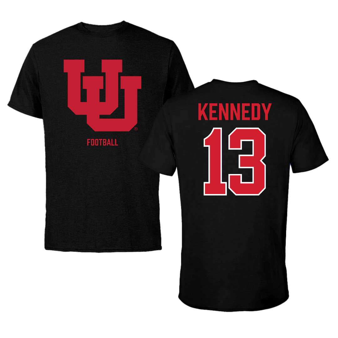 University of Utah Football Black Performance Tee - #13 Chase Kennedy