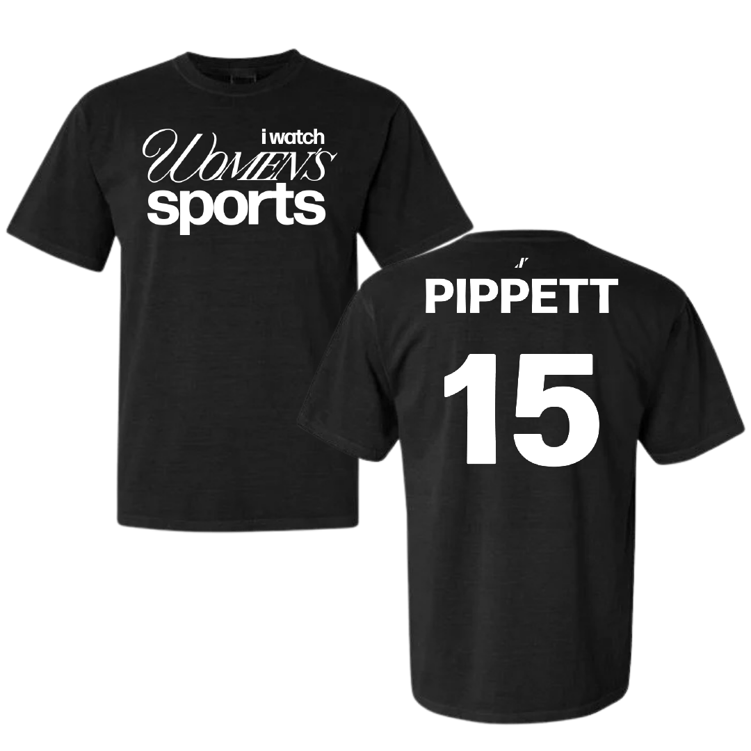 Metropolitan State University of Denver Basketball Black WHM Comfort Colors Tee - #15 Jackie Pippett