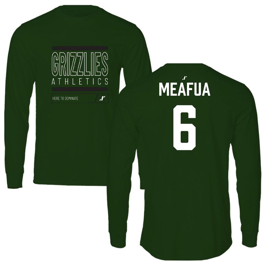 Adams State University Football Forest Green Dominate Long Sleeve - #6 Ren Meafua