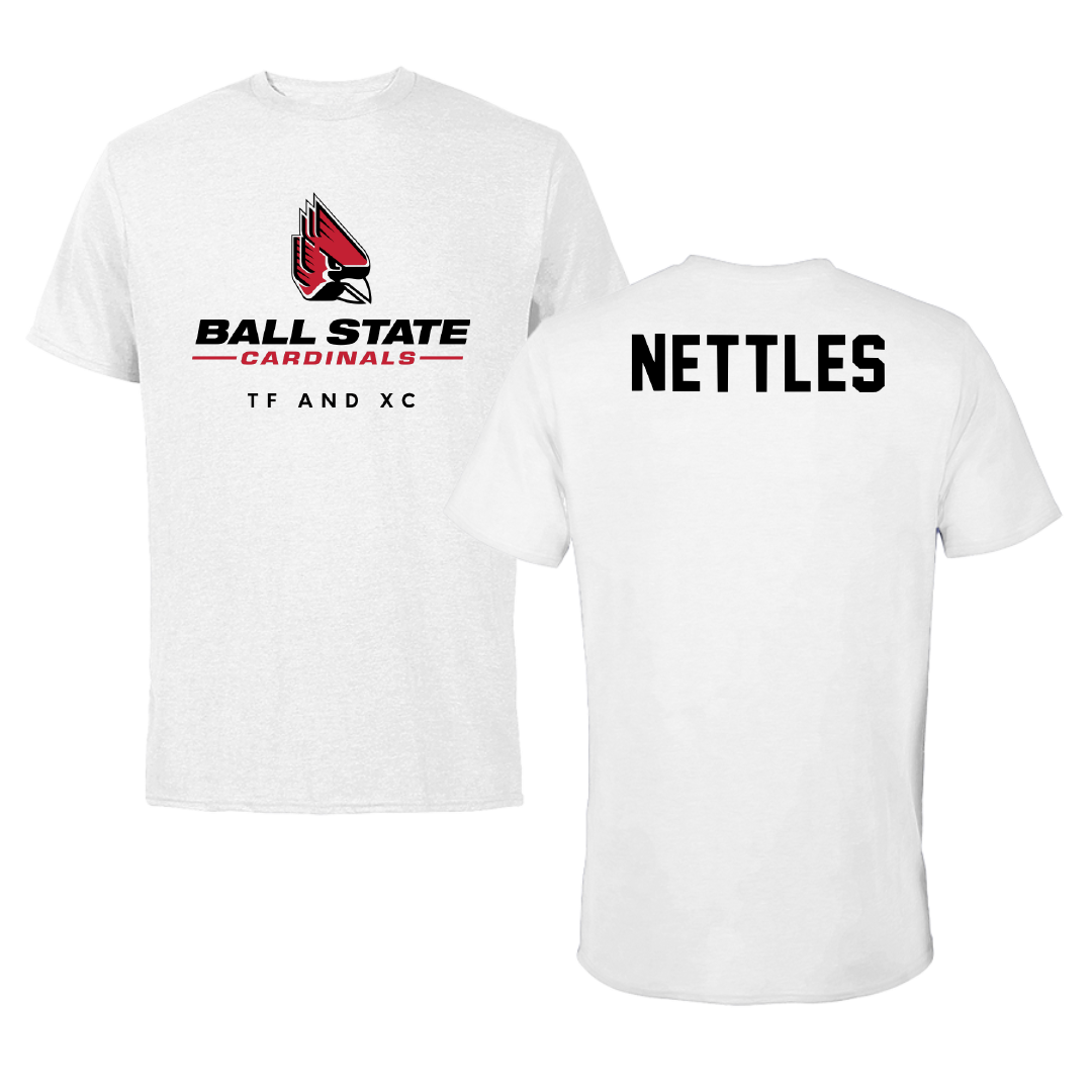 Ball State University TF and XC White Tee - Kenli Nettles