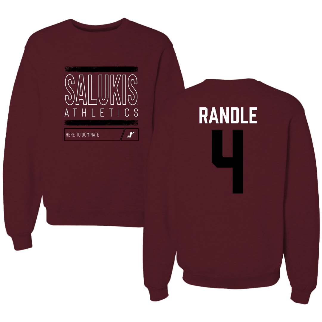 Southern Illinois University at Carbondale Basketball Maroon Dominate Crewneck - #4 Laniah Randle