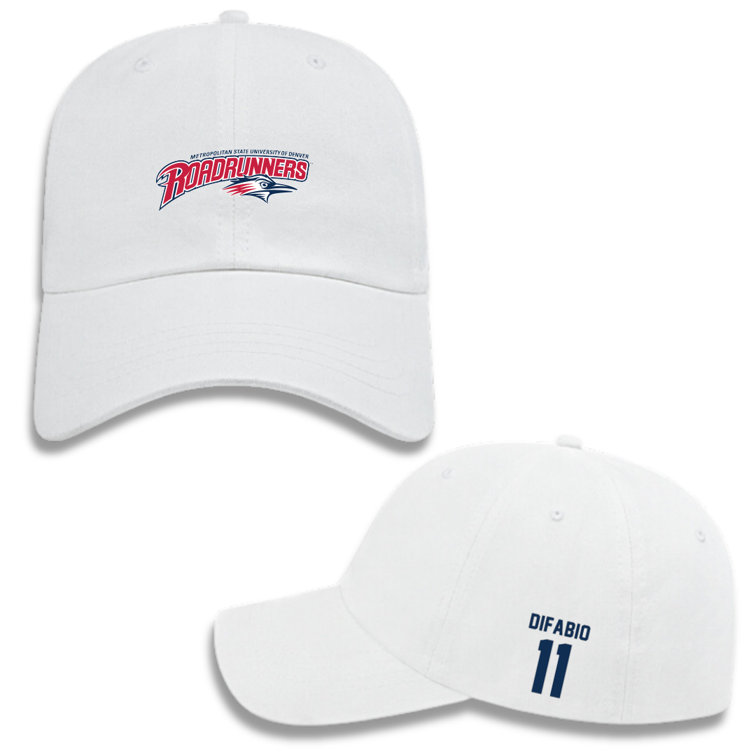 Metropolitan State University of Denver Softball White Hat - #11 Hannah DiFabio