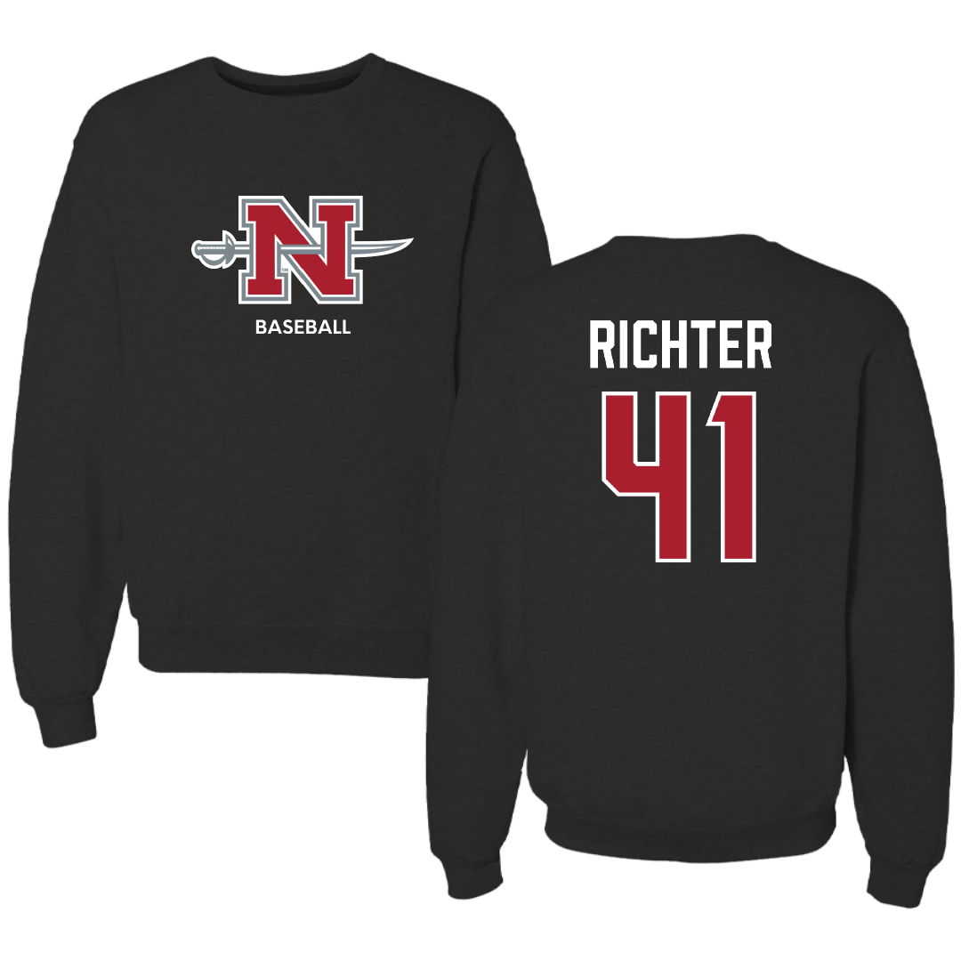 Nicholls State University Baseball Black Mascot Crewneck - #41 Chase Richter