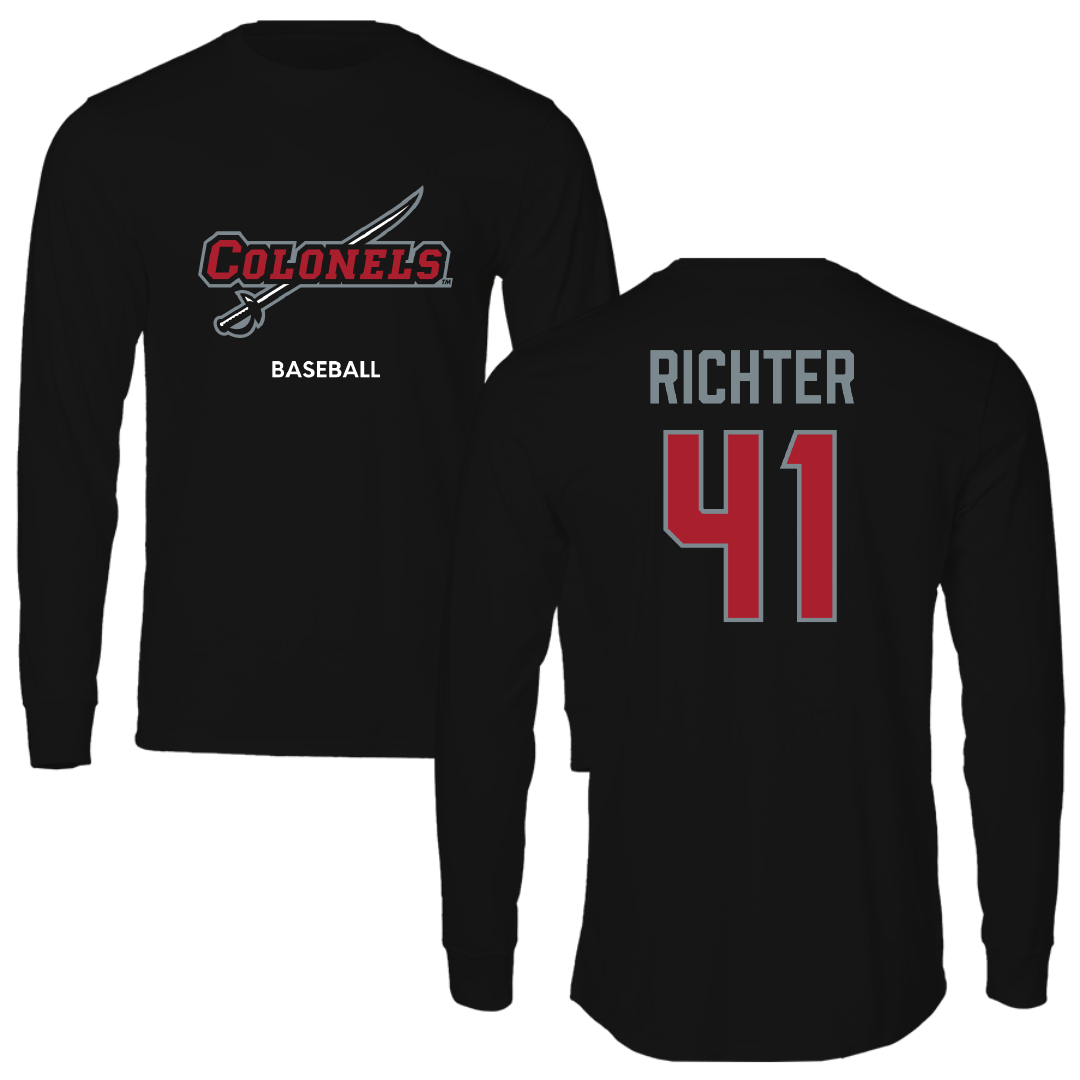 Nicholls State University Baseball Black Colonels Long Sleeve - #41 Chase Richter