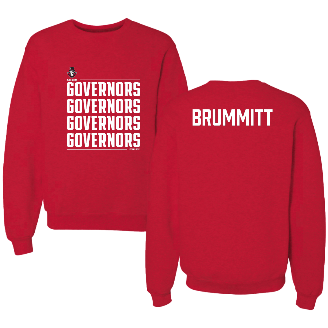 Austin Peay State University Golf Red General Crewneck - Caleb Brummitt