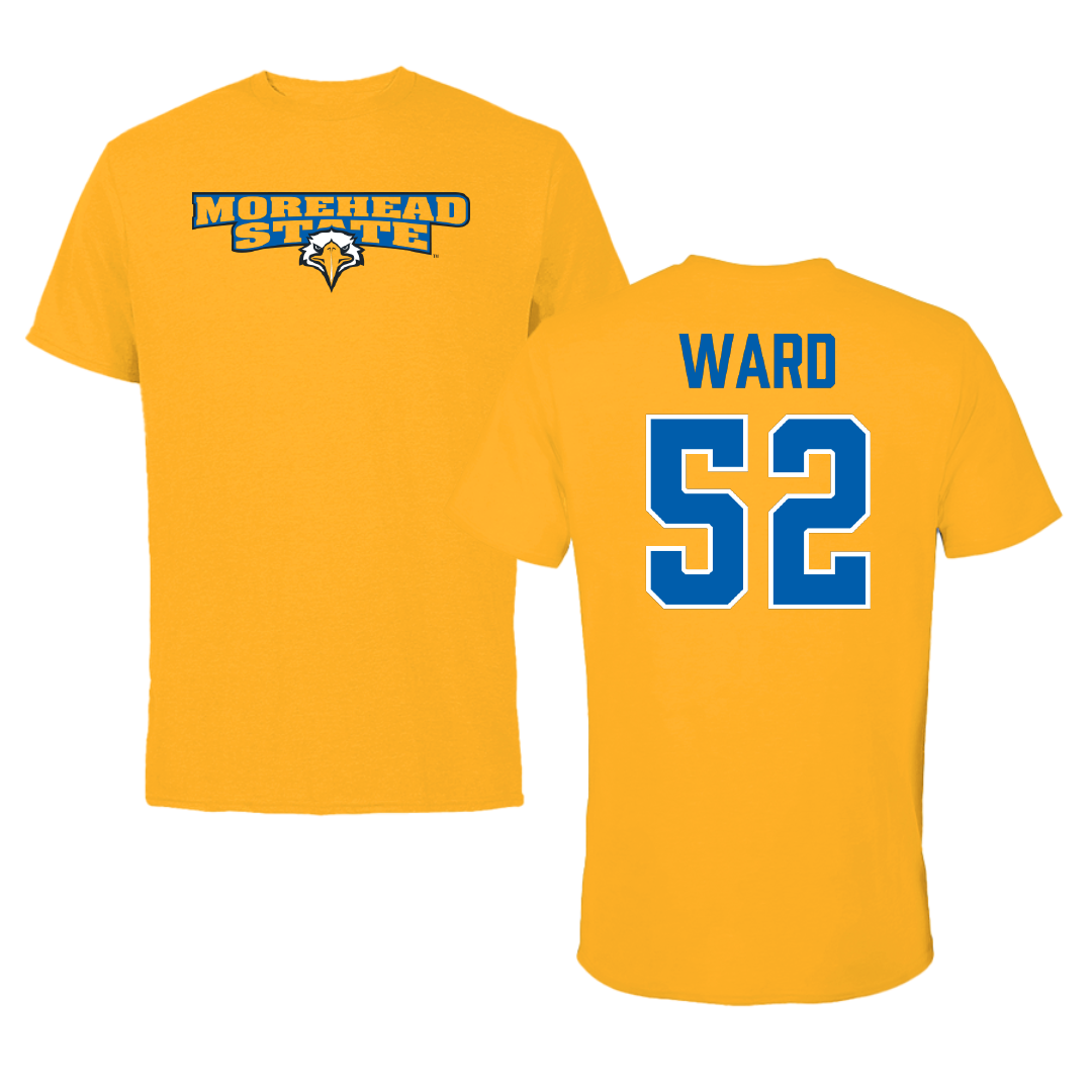 Morehead State University Football Gold Performance Tee - #52 Frank Ward