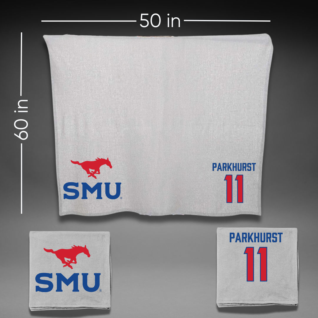 Southern Methodist University Soccer Gray Blanket - #11 Zoë Parkhurst