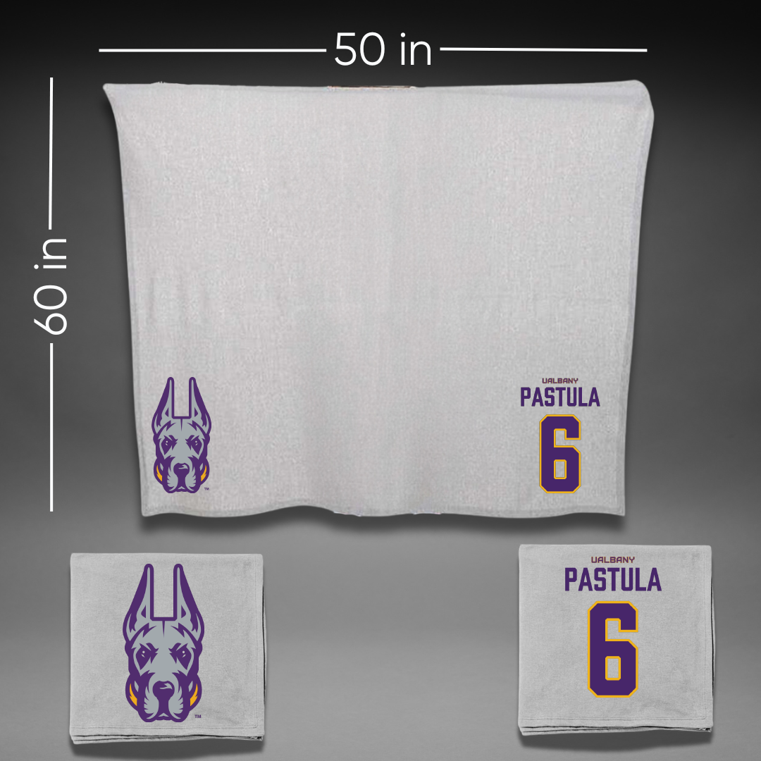 University at Albany Football Gray Blanket - #6 Tyler Pastula