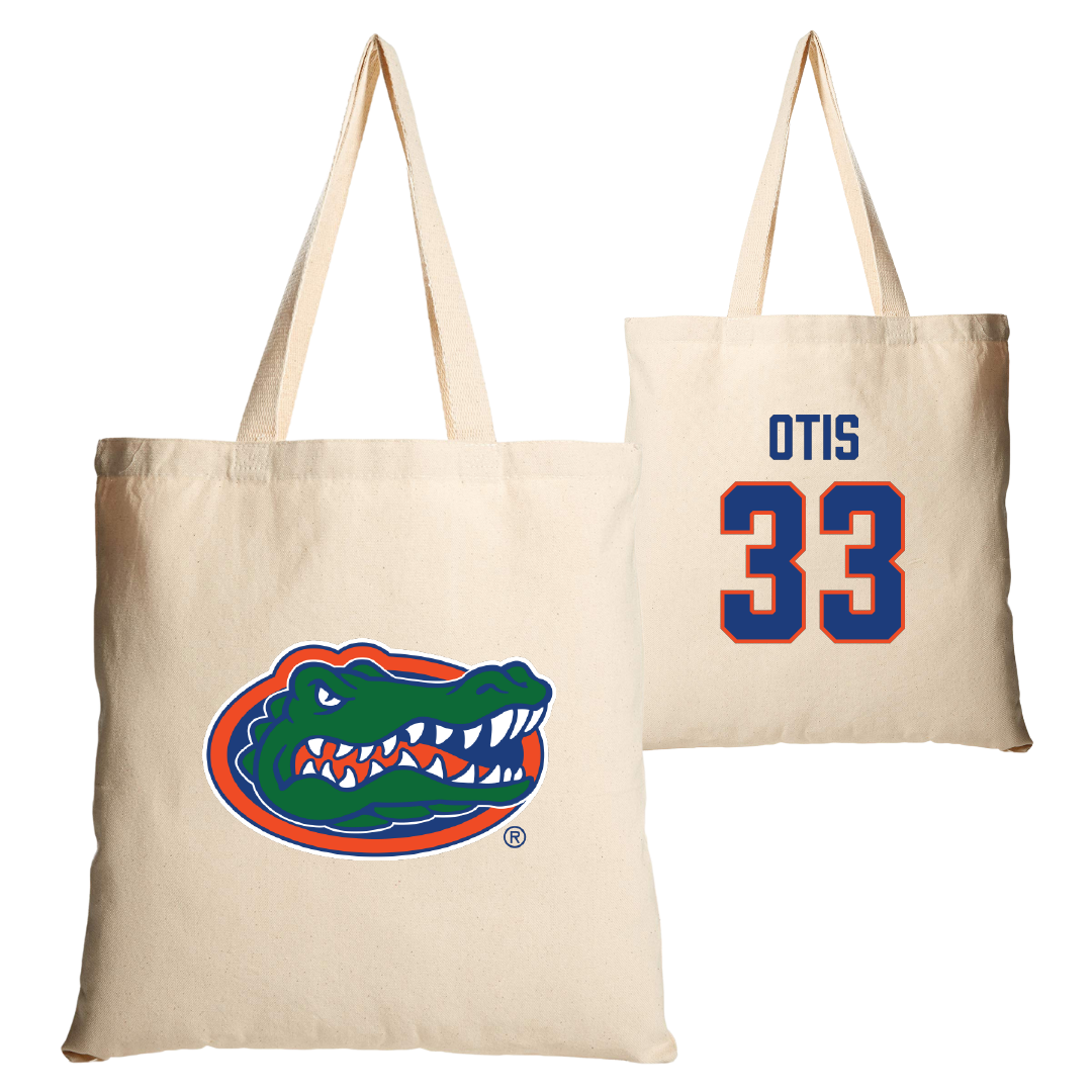 University of Florida Softball Tan Canvas Tote Bag - #33 Korbe Otis