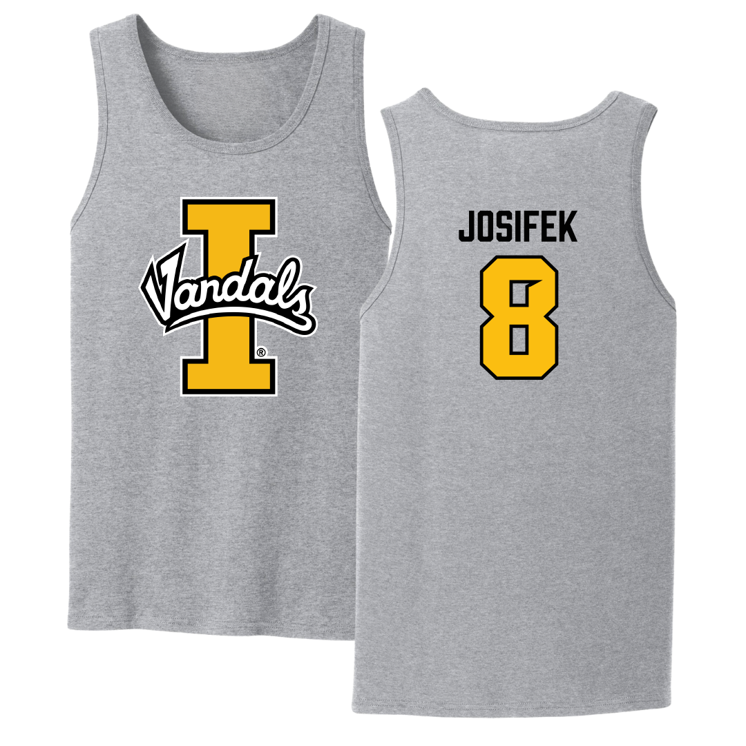 University of Idaho Football Sport Gray Tank Top - #8 Nicholas Josifek