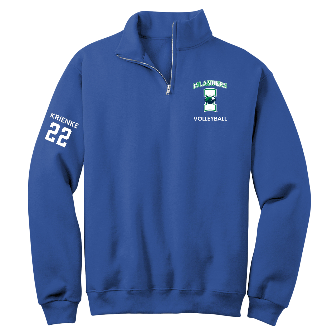 Texas A&M University-Corpus Christi Volleyball (W) Blue Quarter-Zip - #22 Katelyn Krienke