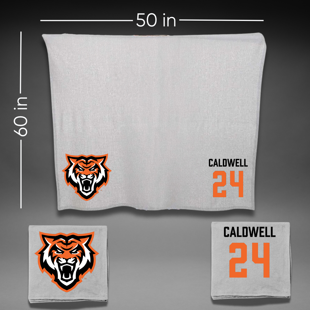 Idaho State University Basketball Gray Blanket - #24 Aspen Caldwell