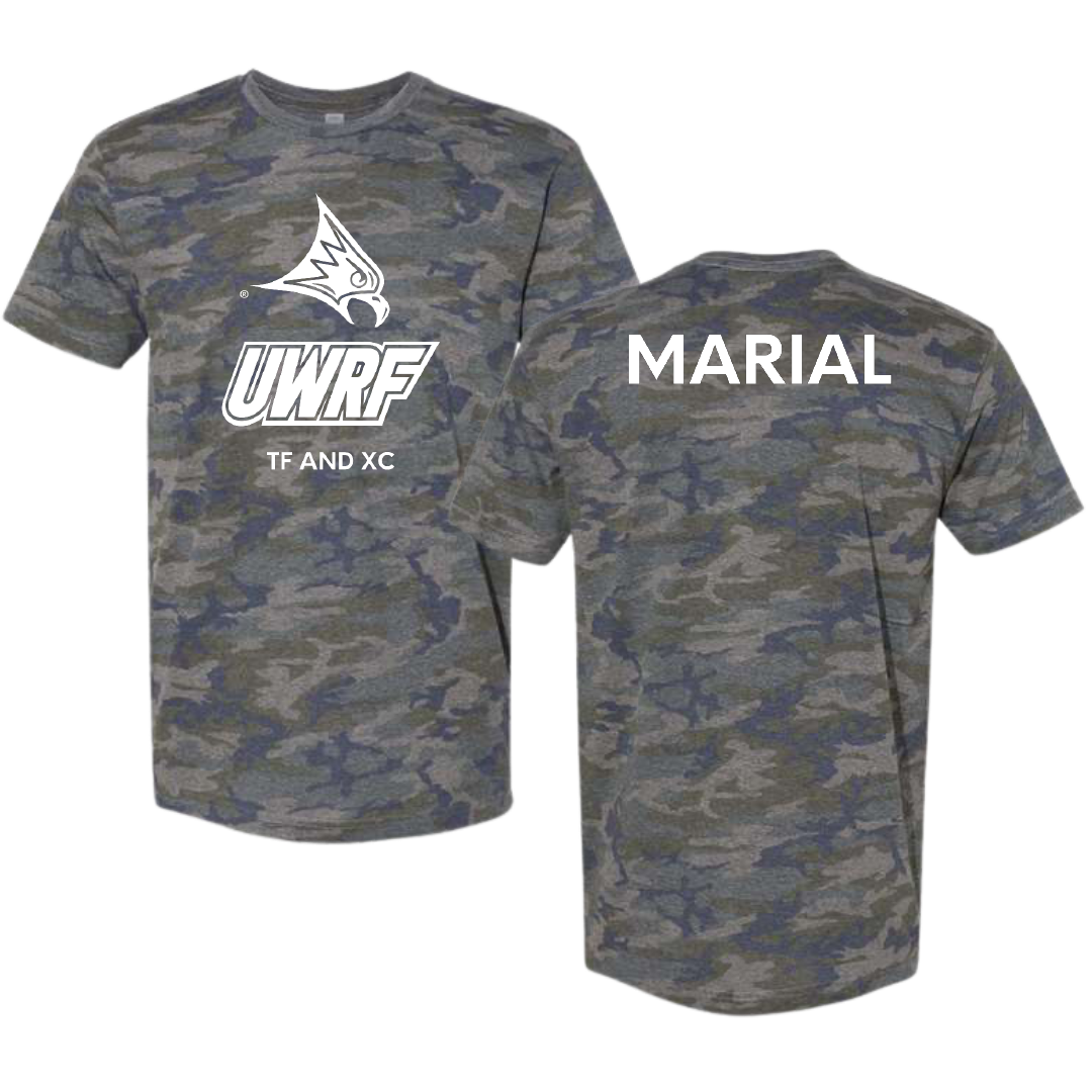 University of Wisconsin-River Falls TF and XC Vintage Camo Tee - Yaih Marial
