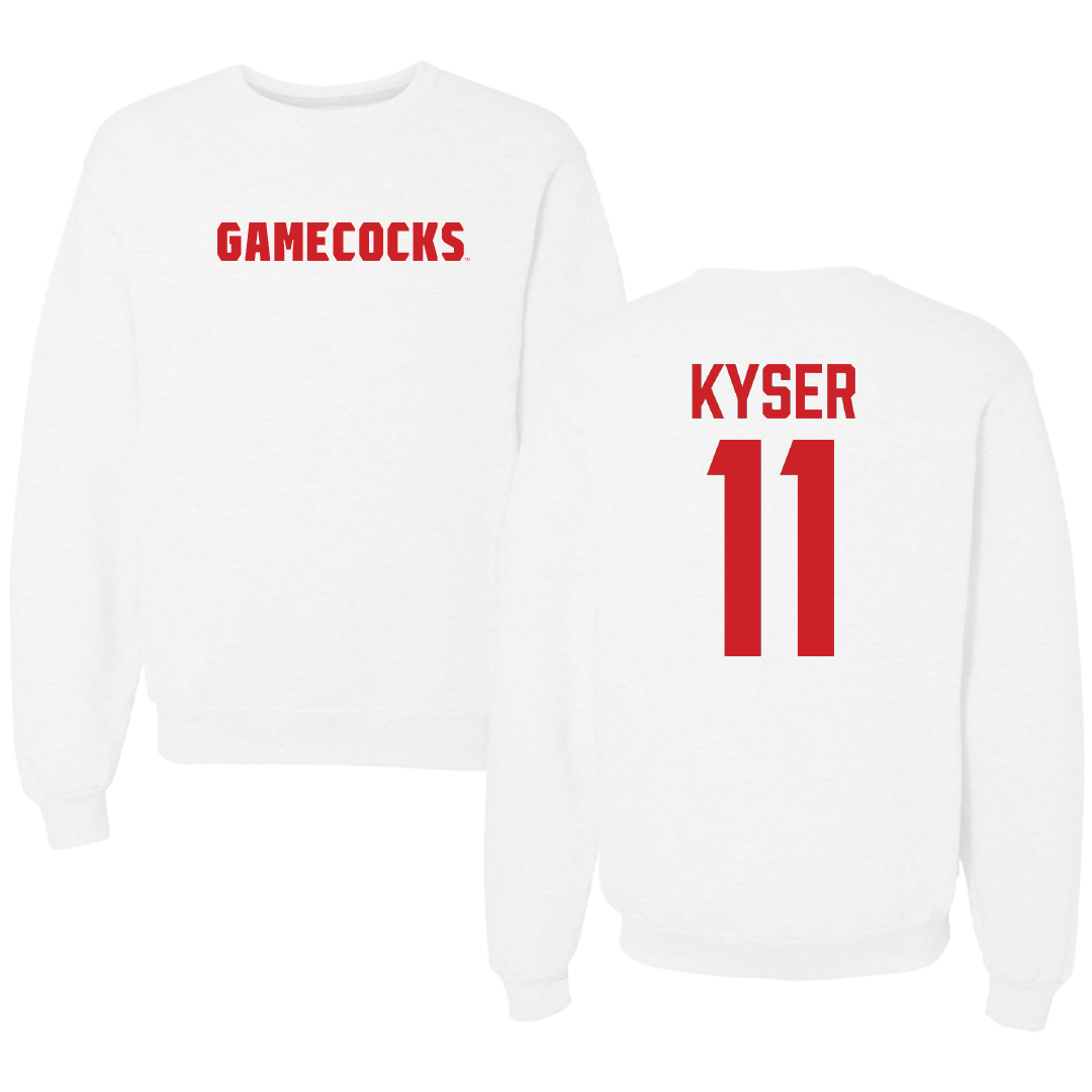 Jacksonville State University Softball White Crewneck - #11 Makalyn Kyser