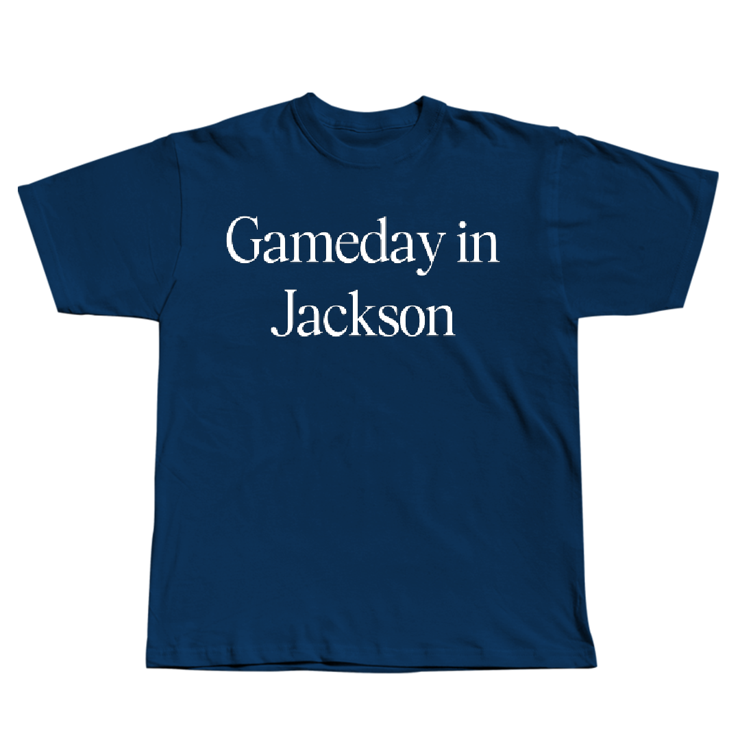 Jackson State University Baseball Navy Gameday Tee - #1 Joseph Eichelberger