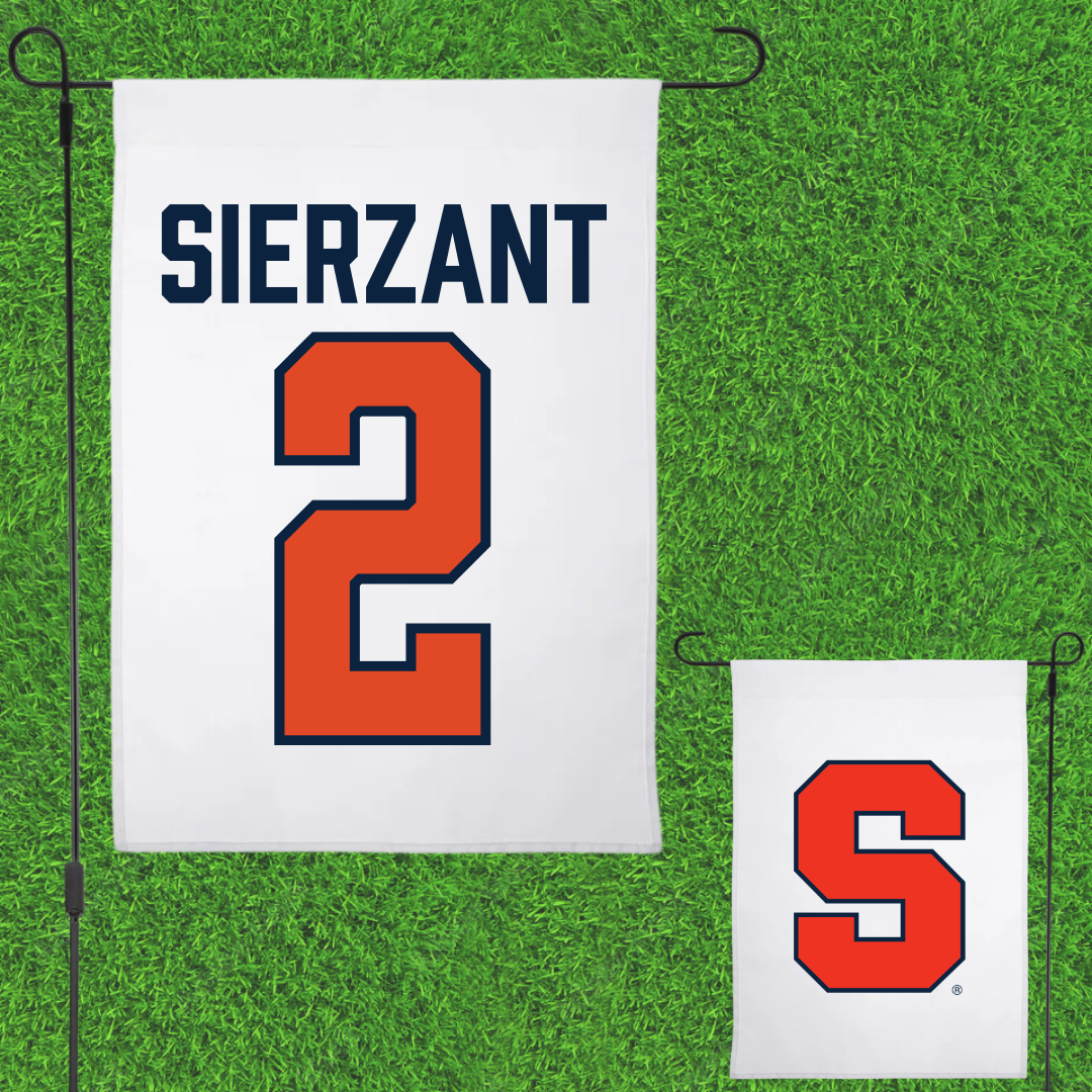 Syracuse University Volleyball White Garden Flag - #2 Veronica Sierzant