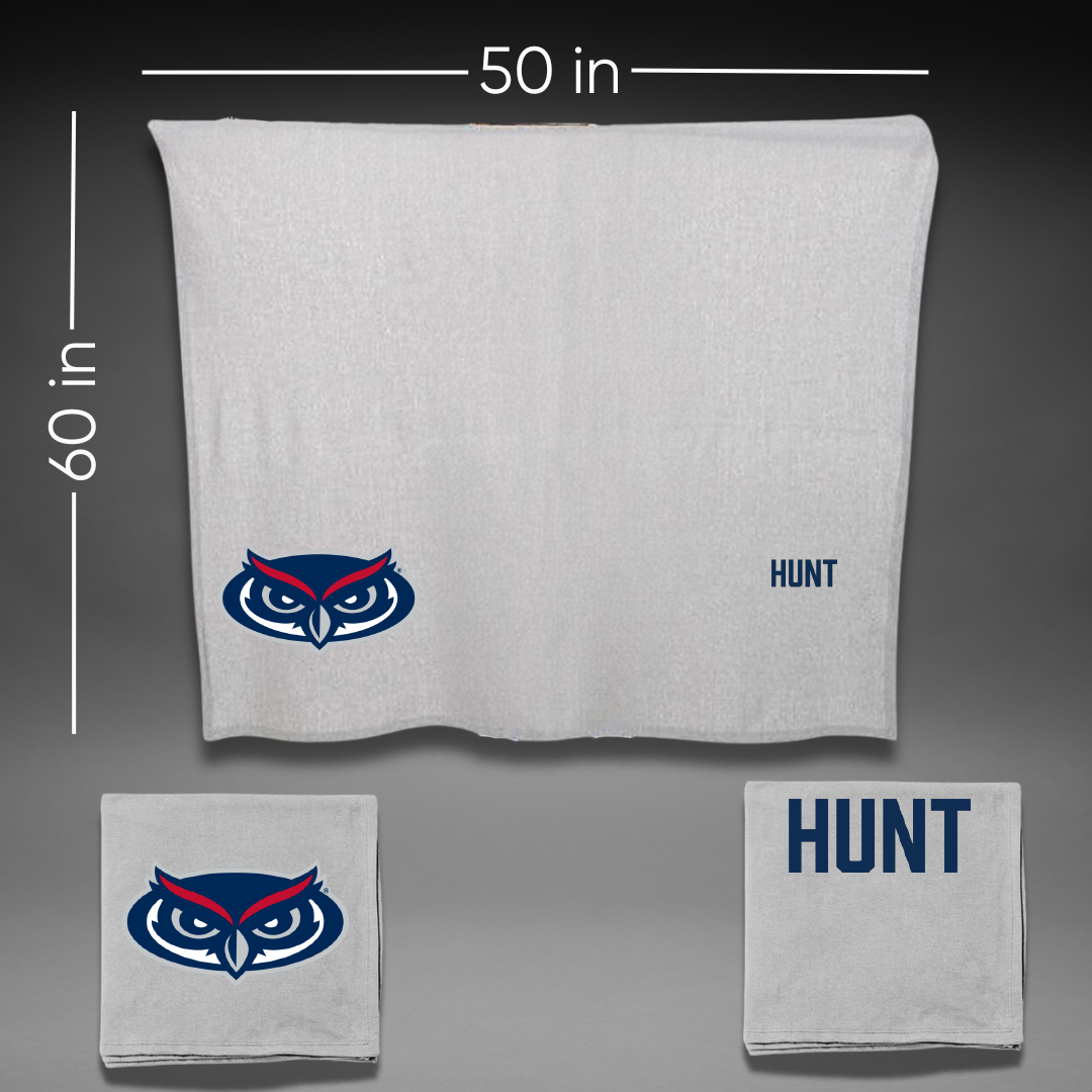 Florida Atlantic University Cheer Gray Blanket - Lola Hunt
