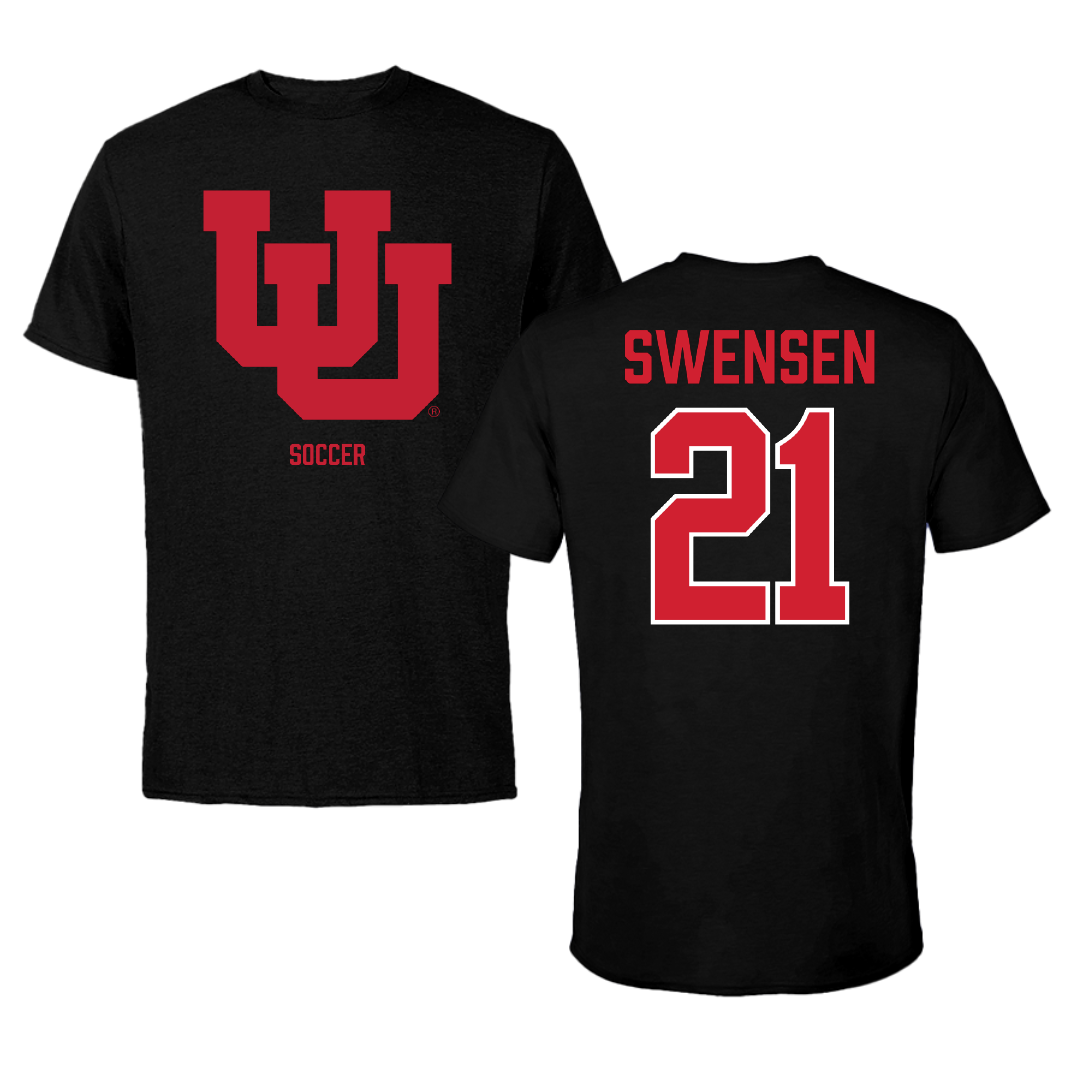 University of Utah Soccer (W) Black Performance Tee - #21 Ali Swensen