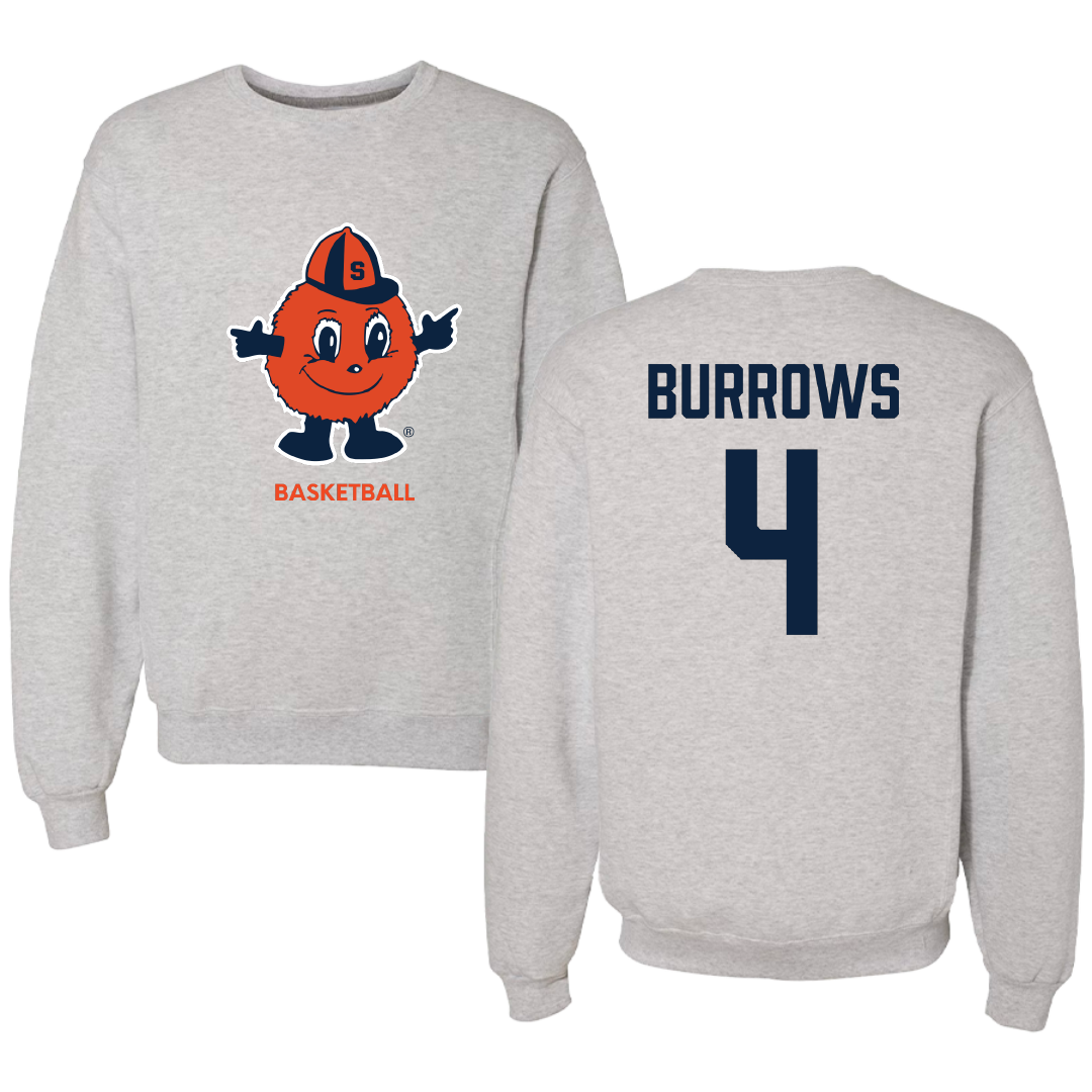 Syracuse University Basketball (W) Light Gray Crewneck - #4 Sophie Burrows