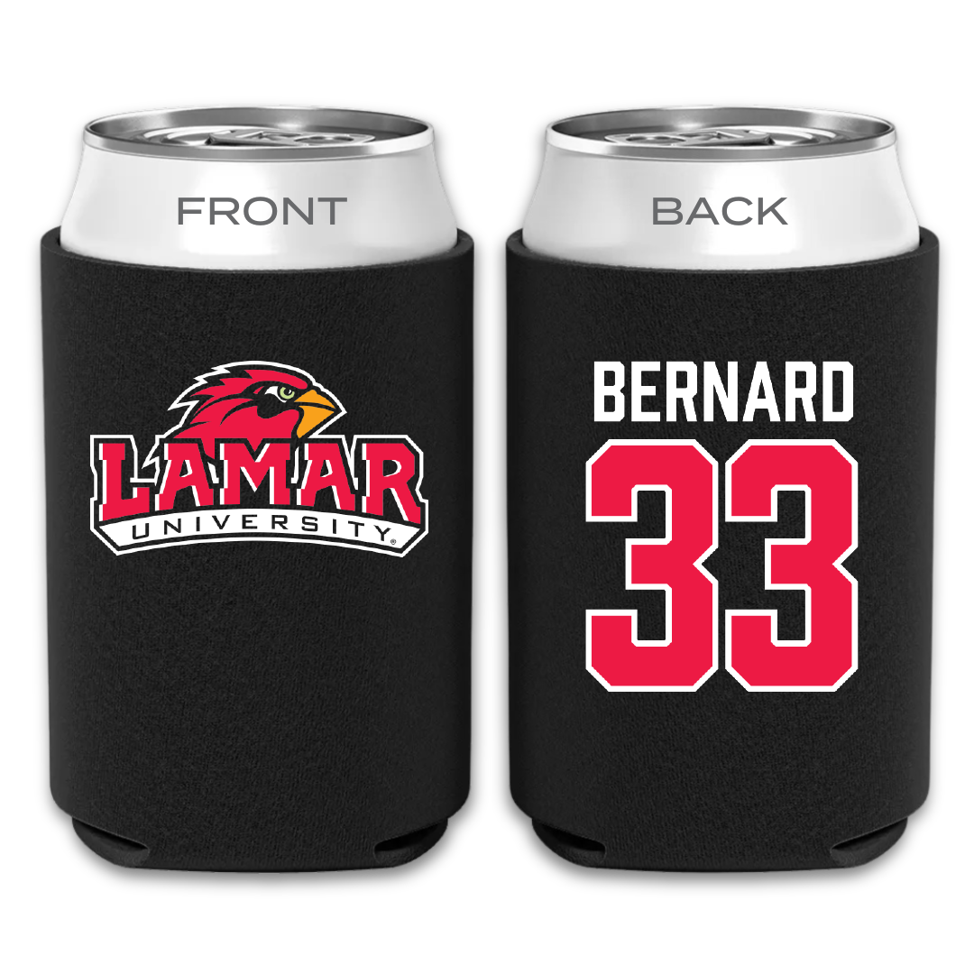 Lamar University Basketball Black Can Cooler - #33 Anaya Bernard