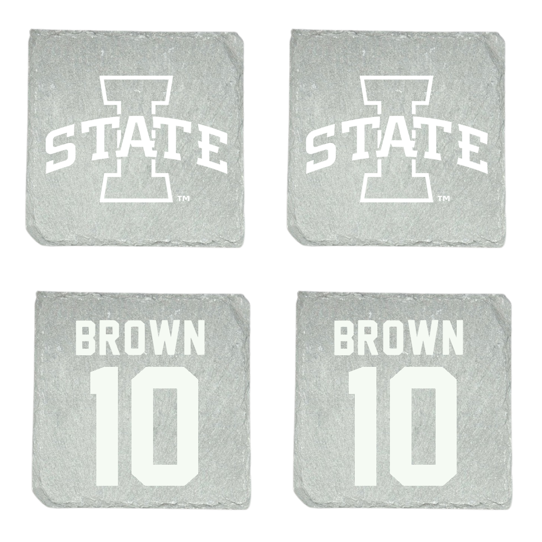 Iowa State University Football Stone Coaster (4 Pack)  - #10 Carson Brown