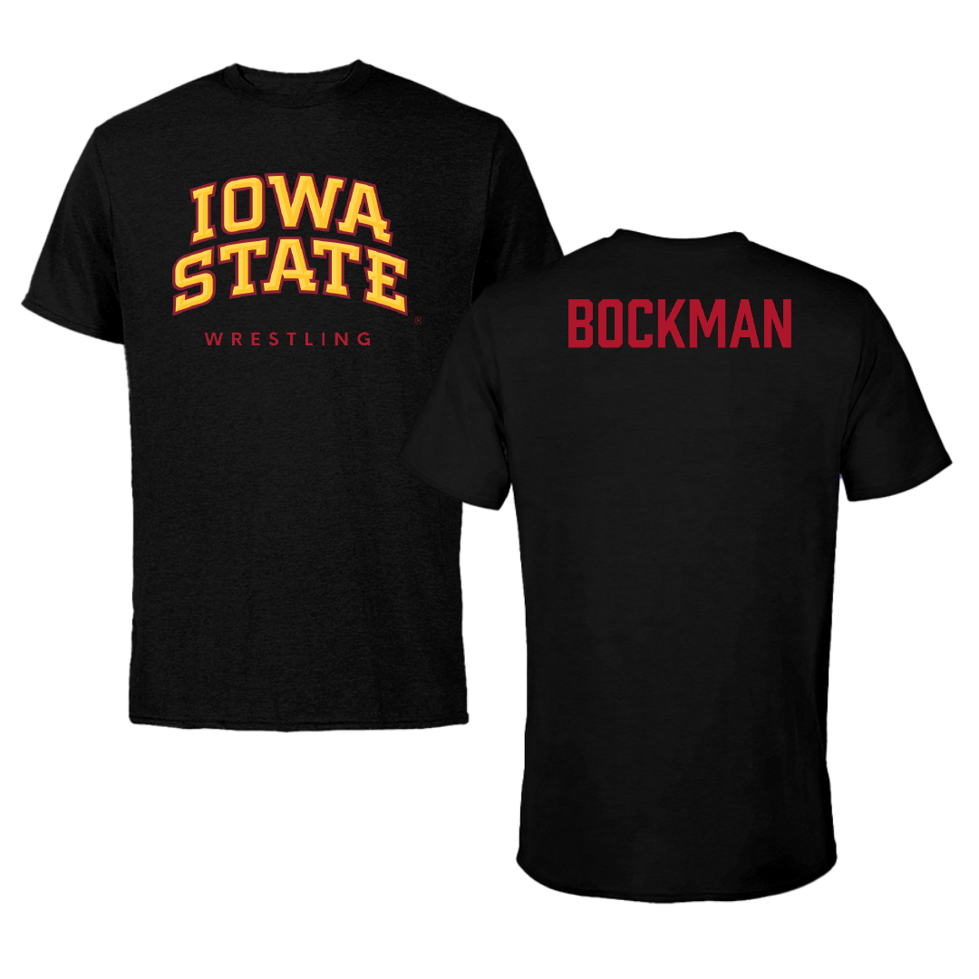 Iowa State University Wrestling Black Tee - Evan Bockman