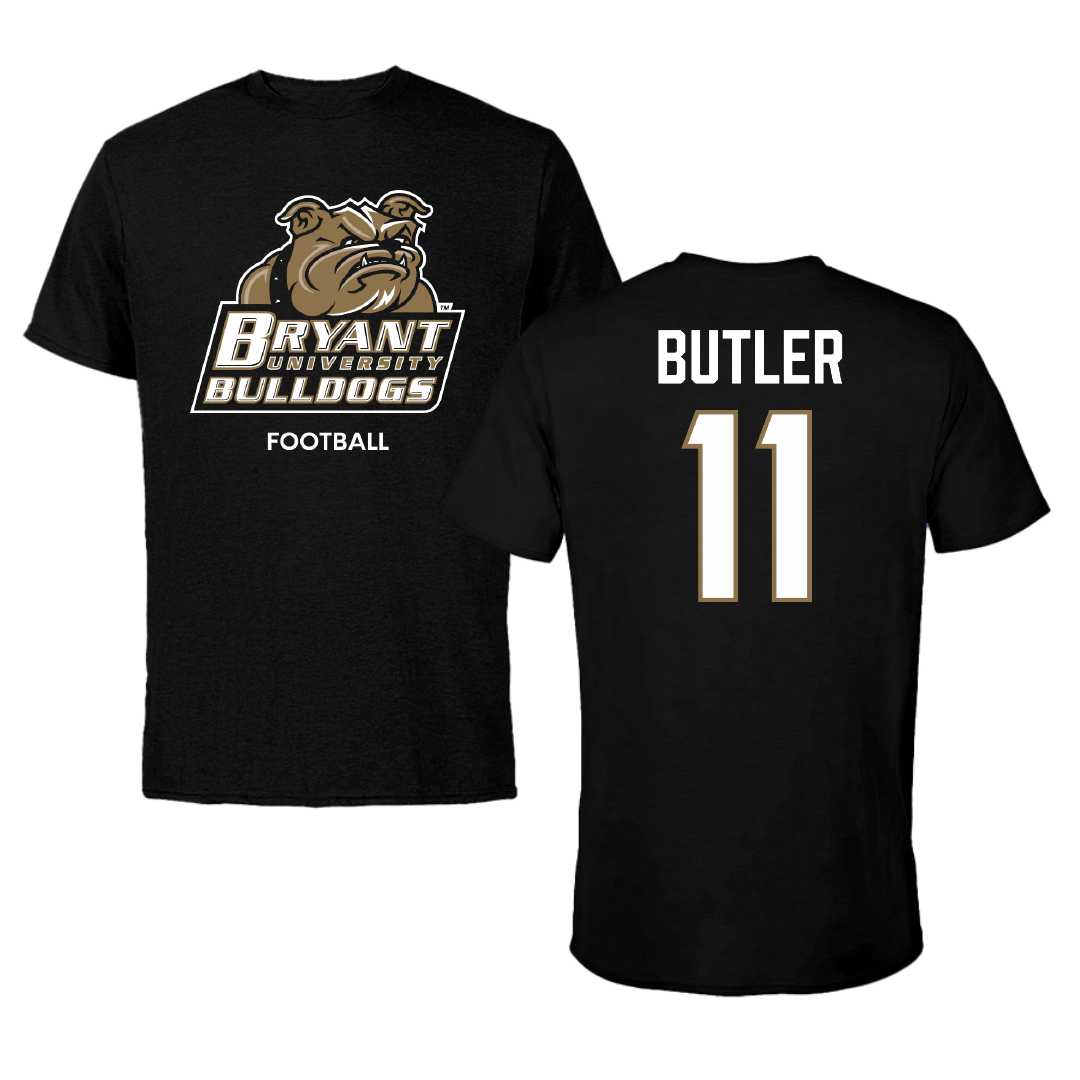 Bryant University Football Black Tee - #11 TJ Butler