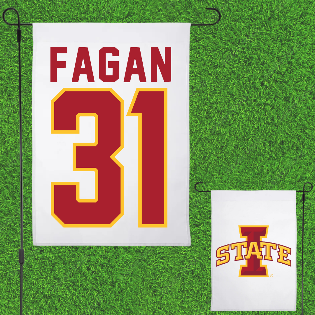 Iowa State University Soccer White Garden Flag - #31 Cadence Fagan