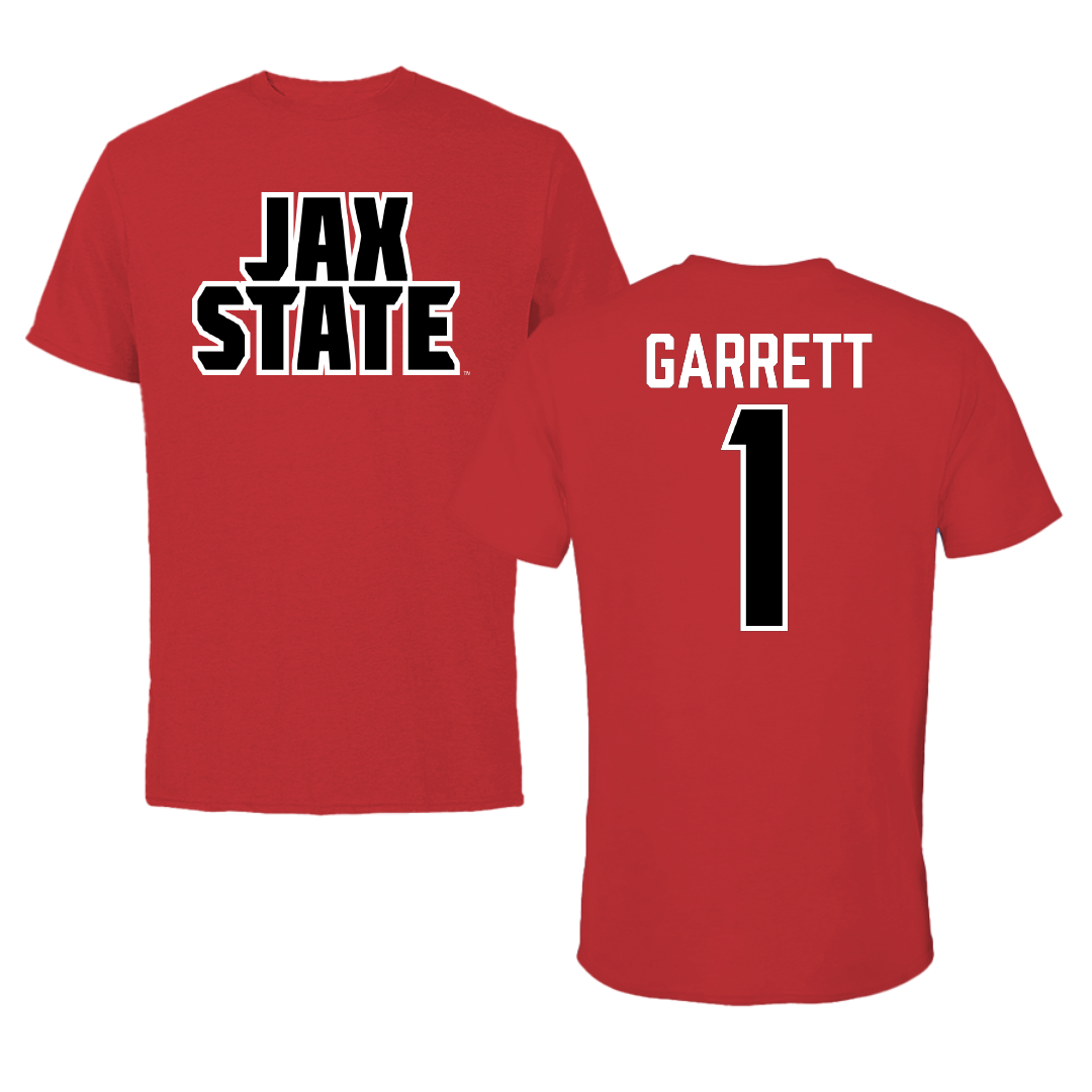Jacksonville State University Volleyball Red Tee - #1 Ellie Garrett