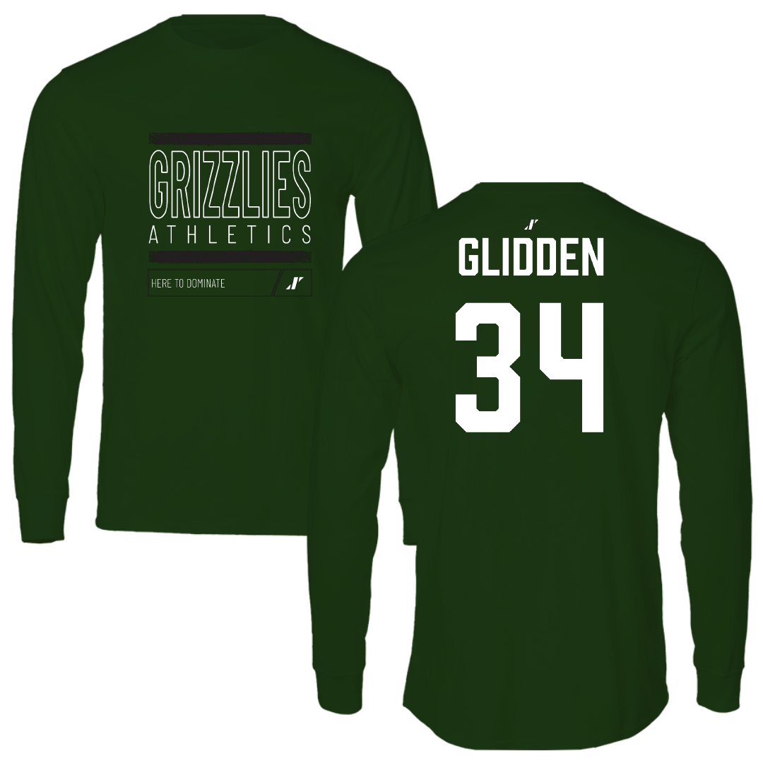 Adams State University Lacrosse (M) Forest Green Dominate Long Sleeve - #34 Austin Glidden