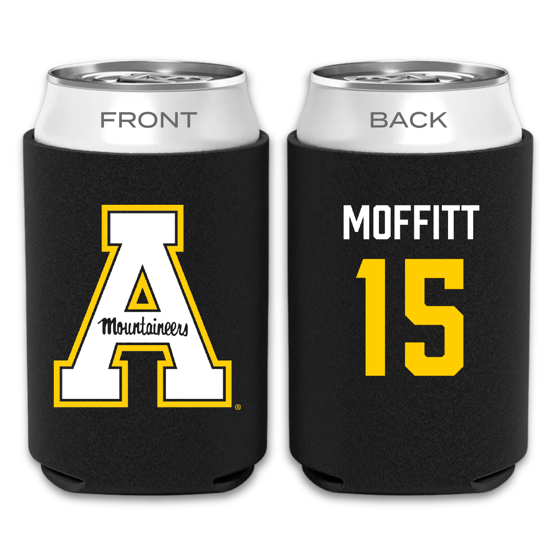 Appalachian State University Basketball Black Mountaineers Can Cooler - #15 Rylan Moffitt