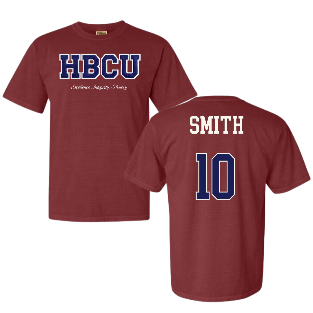 South Carolina State University Football Maroon HBCU Varsity Comfort Colors Tee - #10 Tyler Smith