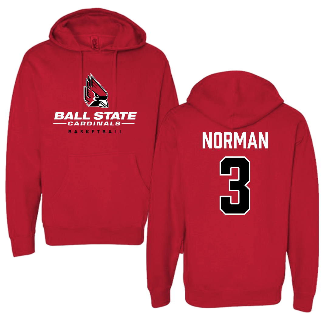 Ball State University Basketball Red Hoodie - #3 Karsyn Norman