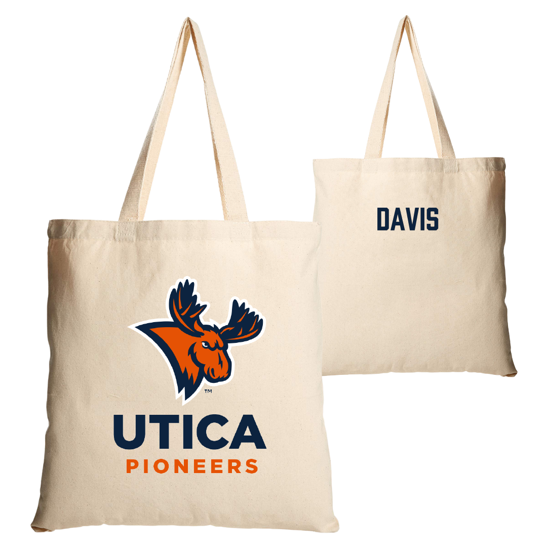 Utica University TF and XC Tan Canvas Tote Bag - Kaleb Davis